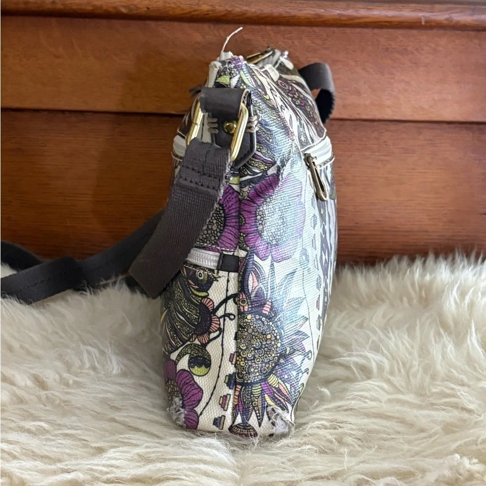 Sakroots ‘Sky Spirit Desert Owl’ Artist Circle Coated Canvas Crossbody Bag